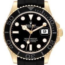 Rolex Yacht-Master 42 Oysterflex Ceramic Bezel Yellow Gold Mens Watch 226658