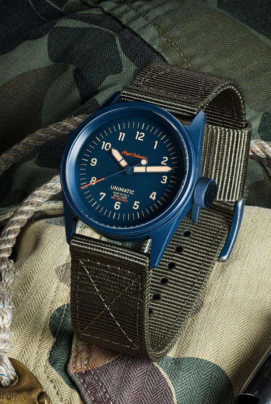 Nigel Cabourn x UNIMATIC The Armoury U5S-TANC-B Modello Cinque 36mm Limited 150