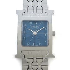 HERMES Watch H Watch HH1.210 Square Blue Dial Stainless Steel Quartz