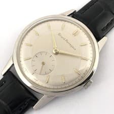 OVERSIZE 38MM GIRARD PERREGAUX NICE TEXTURED DIAL MANUAL WIND STEEL GENTS WATCH