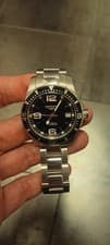 Longines HydroConquest Auto 39mm Black Dial 300m Date Steel Bracelet
