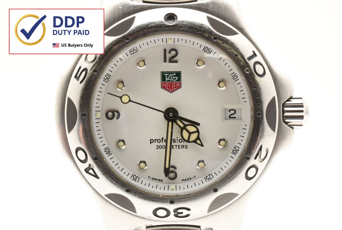 Vintaga 1990s [N MINT] Tag Heuer WL1210 Kirium Professional Silver Men's Watch