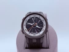 Perrelet Turbine XL A1051/4 48mm Black Dial Black DLC Steel Rubber Strap