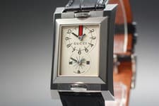 Rare [Near MINT] GUCCI 111 DUAL 29mm Time Square Luxury Model Quartz Men's Watch