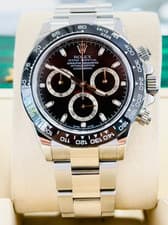 Rolex Cosmograph Daytona 116520 Steel Dial Custom Ceramic BEZEL Watch BOX/PAPER