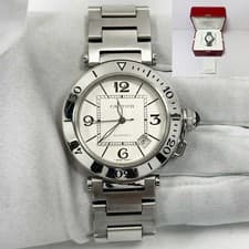 Cartier Pasha Seatimer W310807M7 40MM White Dial Stainless Steel Box