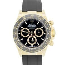 2024 PAPERS Rolex Daytona BLACK 18K Yellow Gold Oysterflex Rubber 126518 LN BOX