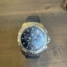 [N MINT]Box TAG HEUER Aquaracer CAY1110-0 Black Quartz Men’s Watch 44mm JAPAN