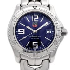 TAG Heuer Link Professional WT1213 BA0554 Date 200m Blue SS Steel Men Quartz