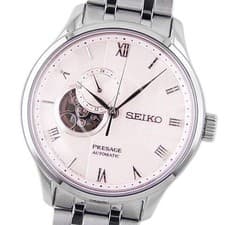 Used A SEIKO Men s Watch Presage Japanese Garden SARY261 Automatic Pink Dial