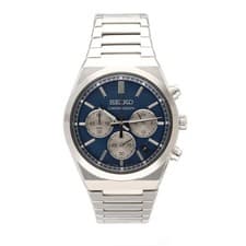 Seiko Chronograph SSB453P1 Quartz Blue Dial Tachymeter Men's Watch Mint R8041082