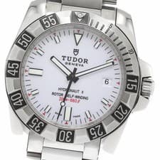 TUDOR WATCH 20040 HYDRONAUT II DATE AUTOMATIC WHITE DIAL STAINLESS STEEL MEN'S