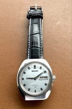 SEIKO MATIC-P 33 Jewels Automatic Winding Wristwatch 35mm Overhauled Men SS