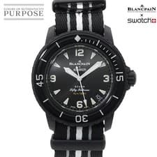 Swatch Blancpain Fifty Fathoms Ocean of Storms SO35B400 Auto Watch FROM JAPAN