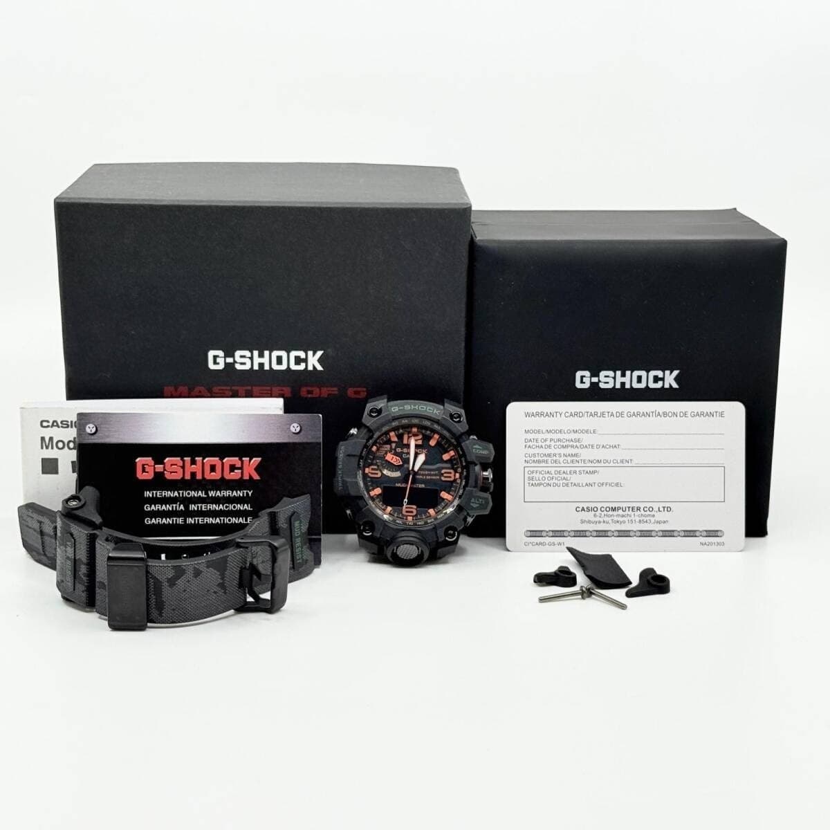 CASIO Watch G-SHOCK Mudmaster Maharishi GWG-1000MH Black Solar Men's No Working