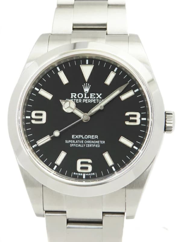 ROLEX Explorer 1 214270 Black Case Size 39mm Men's Used Watch #411121