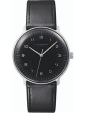 Junghans Max Bill Automatic 38mm Black Dial Leather Band Watch 27/3400.02