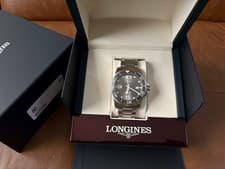 Longines hydroconquest 41mm Mens Watch Grey Dial Ceramic Bezel L3.781.4.76.6