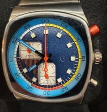 Brew Metric Super – Electric Blue | 36mm Meca‑Quartz Chronograph