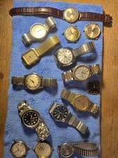 A Lot W/15 Vintage Seiko's, Timex, Elgin, Belfort, Benrus All Good Condition