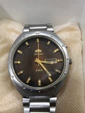 Vintage Orient 3 Stars 21 Jewels 21J. 46943 Mens Watch Water Resist Steel Japan