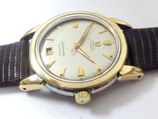Vintage 14K & SS Omega Seamaster calendar bumper automatic caliber 353 Very Nice