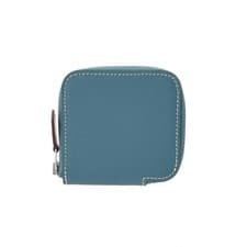 HERMES Ladies Coin Case New Blue Jean Vauphin from JAPAN
