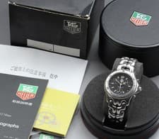 Full Set [N MINT] TAG HEUER SEL CG1110-0 Chronograph Dial 39mm Qz Mens Watch