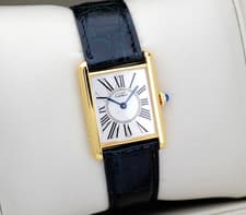 Cartier Watch Must Tank Opaline White Dial Roman Index LM Men's 23mm Quartz