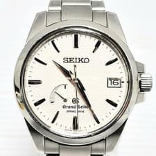 Excellent Grand Seiko SBGA025 Spring Drive Silver Dial Full Set Power Reserve