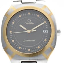 【NEAR MINT】 Omega Seamaster Polaris black Dial Day Date Quartz Men's Watch JAPAN