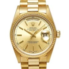 ROLEX Day-Date 18038 Gold Case Size 36mm x 36mm Men's Used Watch #41321