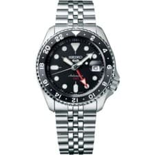 Seiko 5 Sports Black Grape 42.5mm Stainless Steel Case, Strap of...
