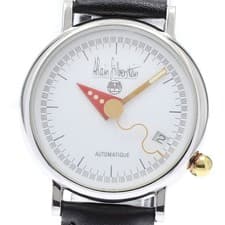 Alain Silberstein Architec 2829/2 Automatic Date White Dial Watch Used from JP