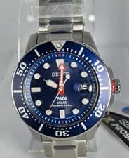 SEIKO PADI SOLAR PROSPEX MEN'S STAINLES ST W .R. 200M  42mm SPECIAL EDITION BLUE