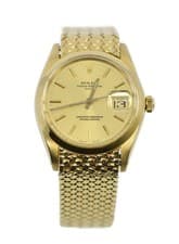 Rolex oyster Perpetual Date 14K Yellow Gold Watch 1500/7