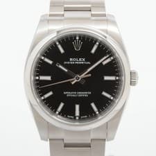 Rolex Oyster Perpetual 34 114200 SS SS AT black dial 1 Extra Link