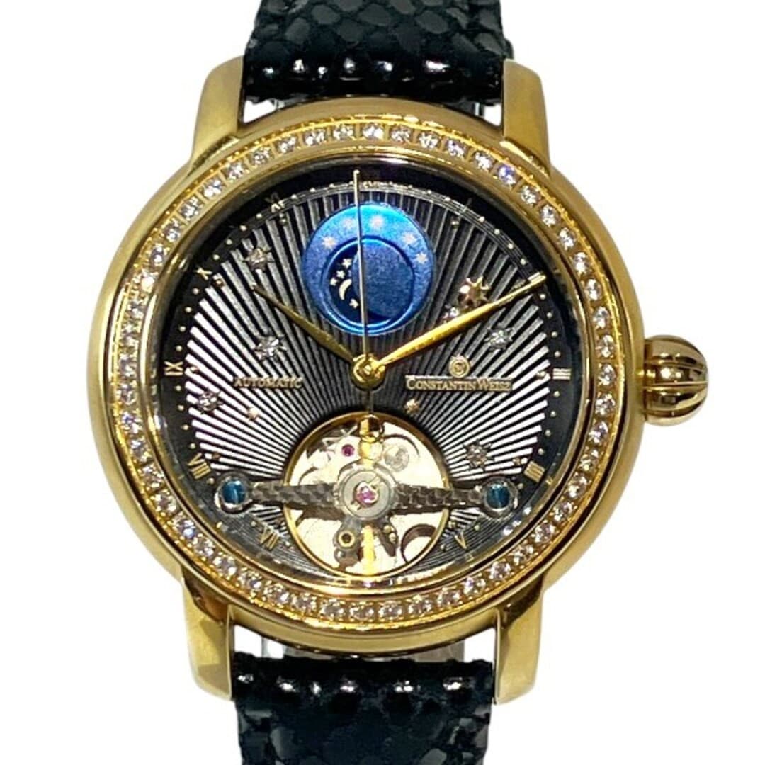 Constantine Wise Skeleton Automatic Men's Watch Black Dial Used From Japan From