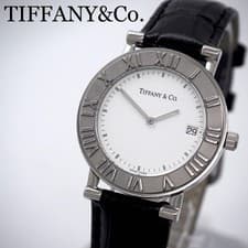 Good Condition Tiffany Watch Atlas Men's Women's Rome Bezel TIF,17563