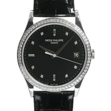 PATEK PHILIPPE Calatrava 5297G-001 Black Men's Used Watch #31031
