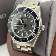 SEIKO Auto SBDC101 Black Watch with Box & Manual - Working