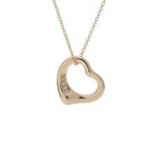 Used Tiffany TIFFANY Co. Ladies Necklace K18 Yellow Gold YG Diamond from JAPAN