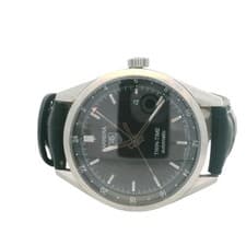 Tag Heuer WV2115 Carrera Twin Time Date 39mm Black Dial GMT Steel Watch