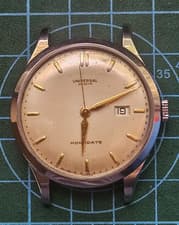 Vintage Universal Genève Monodate.  ref 21319-1.  1950s.  serviced.  very rare.