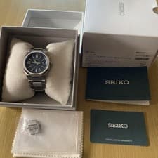 SEIKO Astron SBXY101 7B72-0AF0 Blue Dial Solar Men's Watch Used Working #69