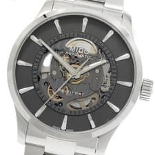Mido Multifort Automatic Men's Watch Gray Skeleton SS 42mm Box Guarantee