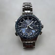 Seiko Astron SBXB005 Solar Radio Watch Unisex Blue 8x82-0A80 Used