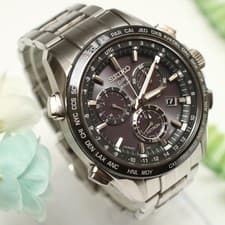 SEIKO Astron SBXB003 GPS Solar Chronograph Titanium Black Dial Watch