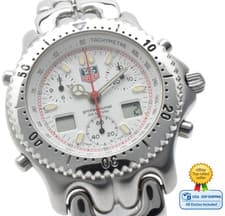 [MINT] tTAG HEUER SEL CG1111-0 Chronograph Senna white Dial 38mm Qz Mens Watch