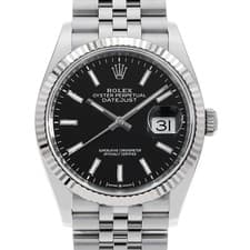 ROLEX DATEJUST 36 126234 black Bar 5 Rows Jubilee Bracelet Random Number sec...